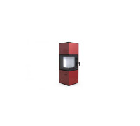 Стальная печь Defro Home QUADROOM Красная