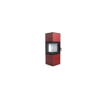 Стальная печь Defro Home QUADROOM Красная Стальная печь Defro Home QUADROOM Красная