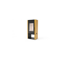 Стальная печь Defro Home SOLUM LOG Золотая