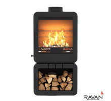 Чугунная печь камин Ravan Savana 8 кВт