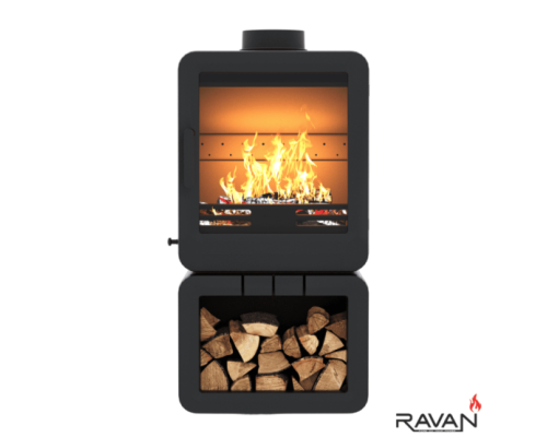 Чугунная печь камин Ravan Savana 8 кВт